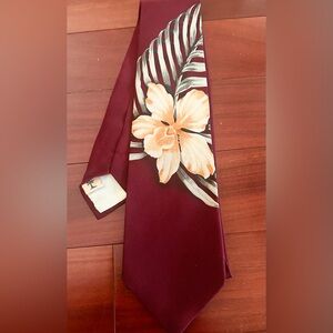 Tommy Bahama Burgundy Floral Tie